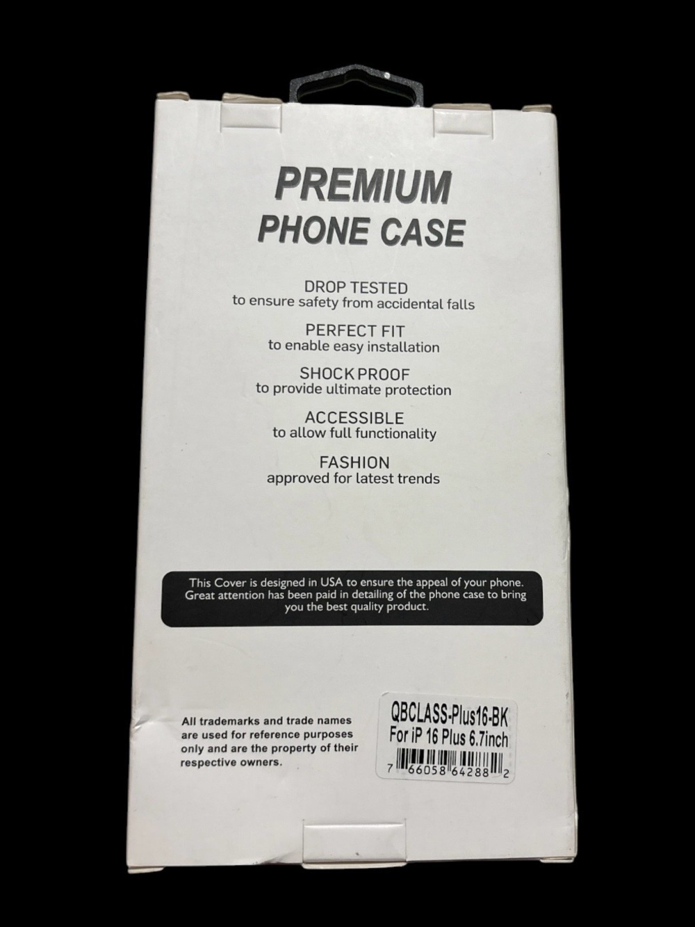 Premium Matte Black Phone Case for iP 16 Plus 6.7" - Picture 2 of 2